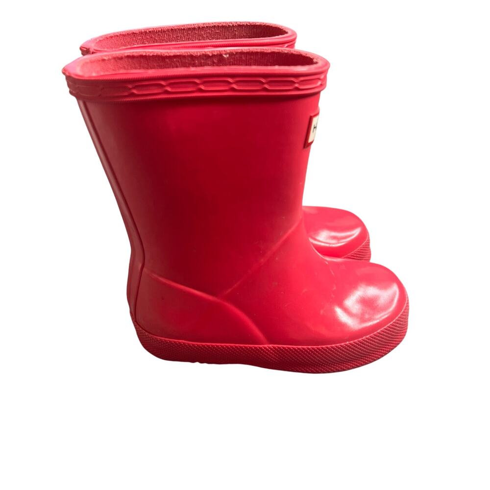 Hunter Girls Pink Toddler Rainboots 7G/6B - Picture 3 of 9